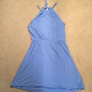 Baby blue trapeze dress